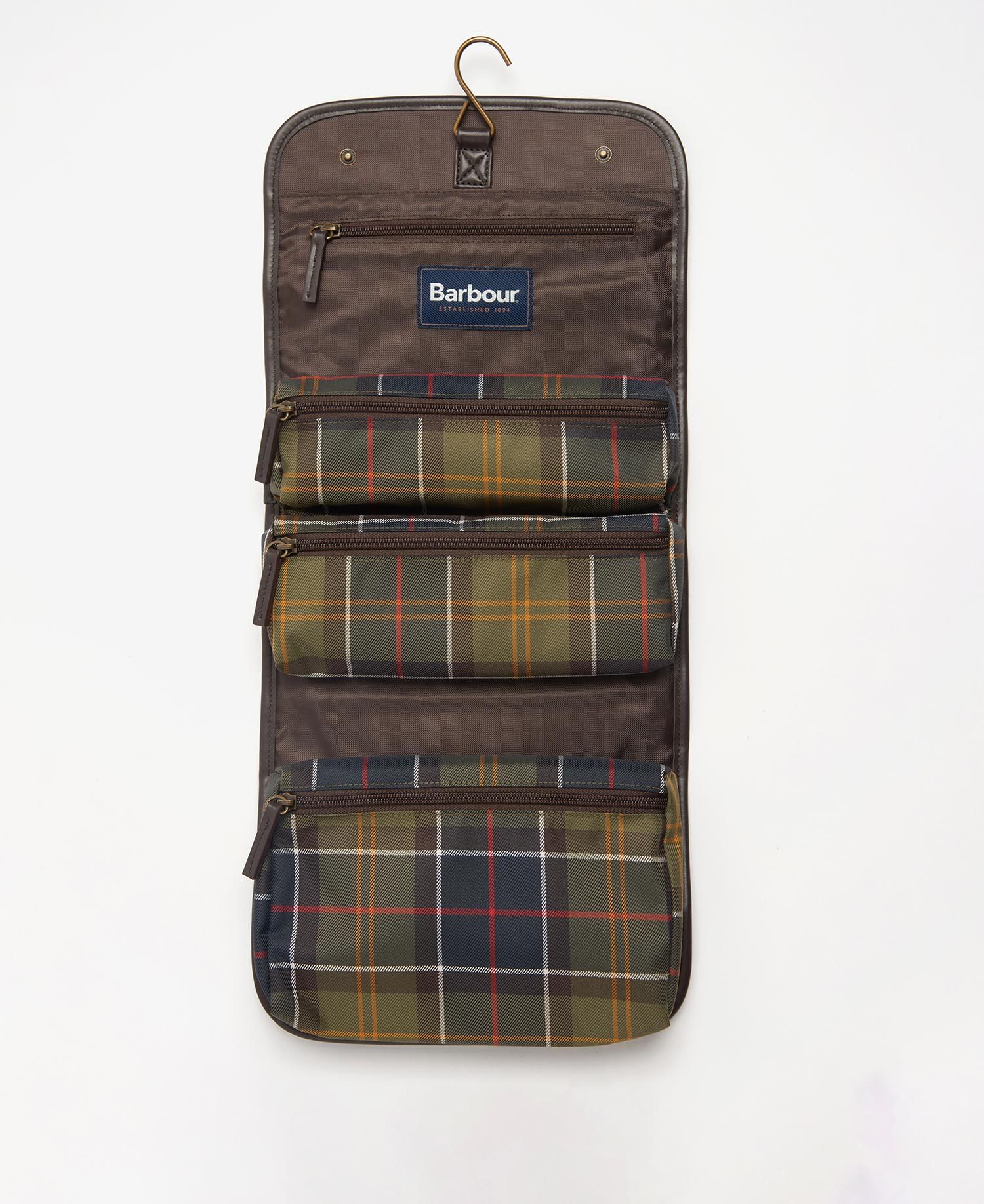 Barbour Tartan Hanging Washbag